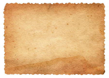 Old and Vintage Paper Isolated on the White Backgroundの写真素材