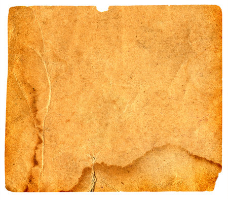Old and Vintage Paper Isolated on the White Backgroundの写真素材