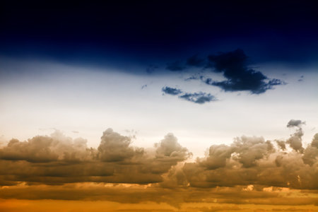Dramatic Rain Clouds Background in the Stormy Weatherの写真素材
