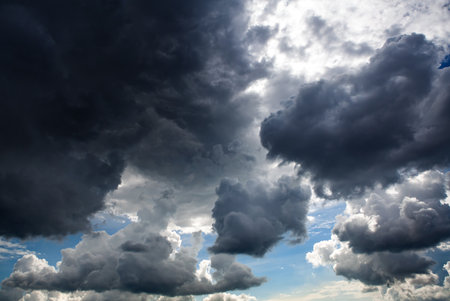 Dramatic Storm Clouds Background in the Stormy Weather