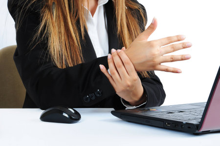 Wrist Pain and Mouse-Computerの写真素材