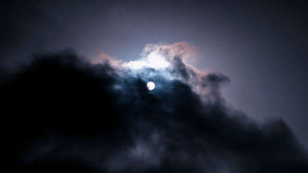 Dramatic Nighttime Clouds and Sky With Large Full Moon would make a great background. Beautiful...
