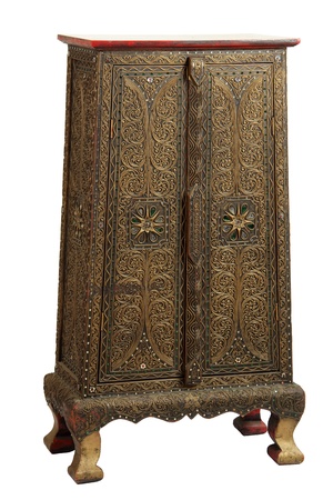 Lana wood cabinet goldの写真素材