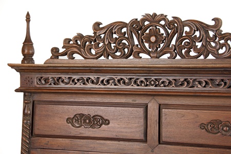 Teak cabinet Carvingの写真素材
