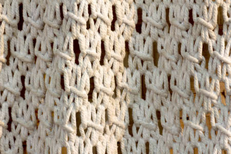 Texture of old white Rope Weave