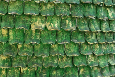 detail texture of Feather stucco wave green goldの写真素材