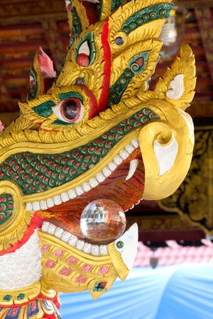 naga face with crystal in mouthの写真素材
