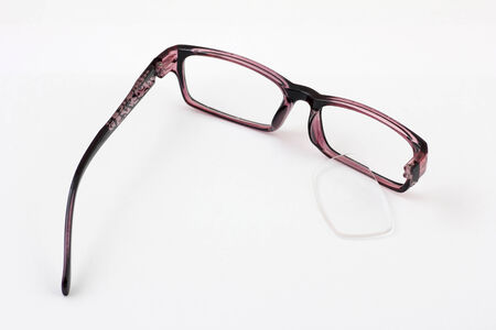 broken glasses brown one leg