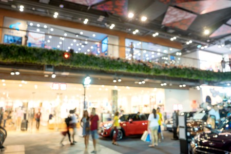 blur modern show display product in shopping mallの写真素材