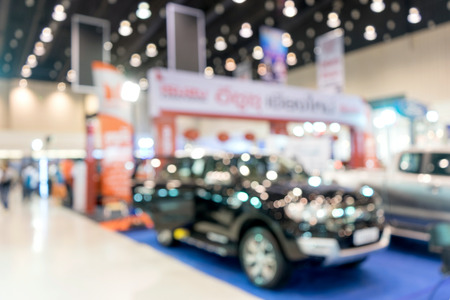 blur car show marketing exhibition indoor hallの写真素材