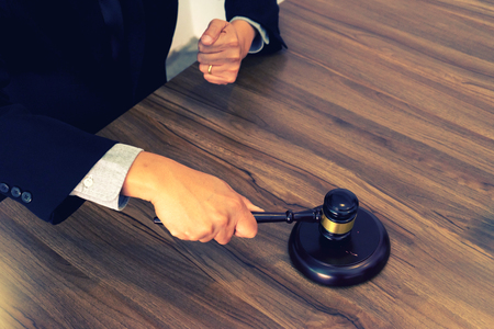 lawyer  judge  or Auction show  gavel in the room or officeの写真素材