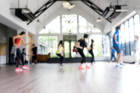 blur dance fitness room indoor sport for exercise gymの写真素材