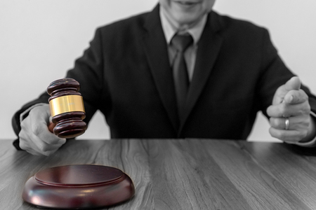 lawyer  judge  or Auction show  gavel in the room or officeの写真素材