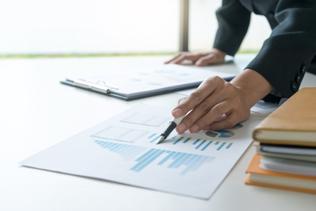 business businessman in meeting analyses chart graphy marketing plan in business projectの写真素材