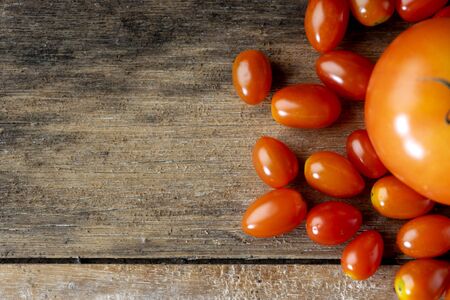 Group of red tomato big and small size, studio shot の写真素材