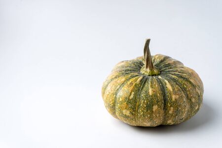 Pumpkin raw food ,fruit for eat and decoration in Halloween day on white background.の写真素材