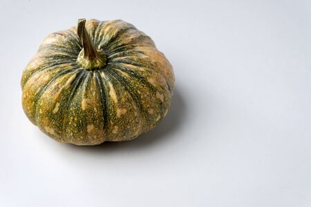 Pumpkin raw food ,fruit for eat and decoration in Halloween day on white background.の写真素材