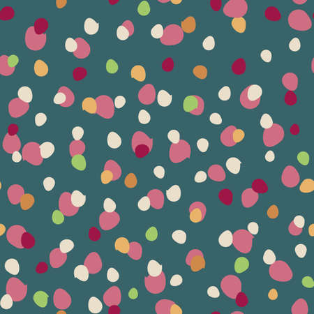 Colorful dots decorative seamless pattern design. Perfect for fabric, scrapbooking, wallpaper projects.のイラスト素材