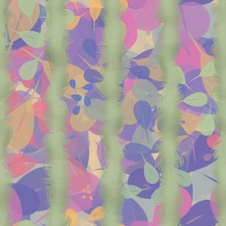 Abstract Pastel Color Leaves Seamless Pattern Background.のイラスト素材