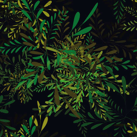 Abstract Pastel Color Leaves Seamless Pattern Background.