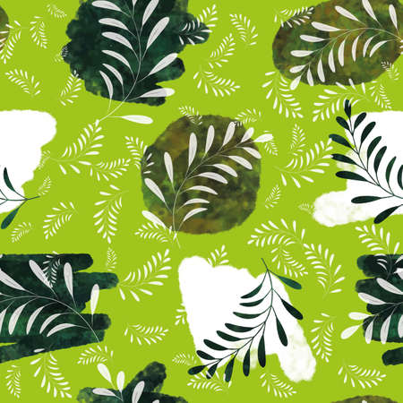 Abstract Pastel Color Leaves Seamless Pattern Background. Perfect for fabric, scrapbooking, wallpaper projects.のイラスト素材