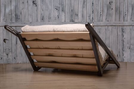 outdoor furniture is a comfortable folding sofa.の写真素材