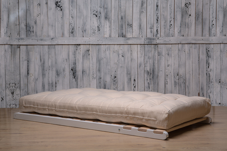 outdoor furniture is a comfortable folding sofa.の写真素材