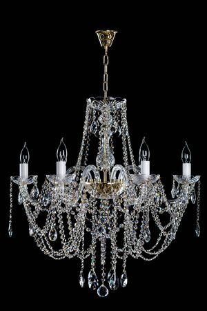 Magnificent gold lamp on the dark background.の写真素材