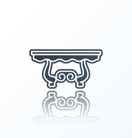 Coffee table Icon on white background.のイラスト素材