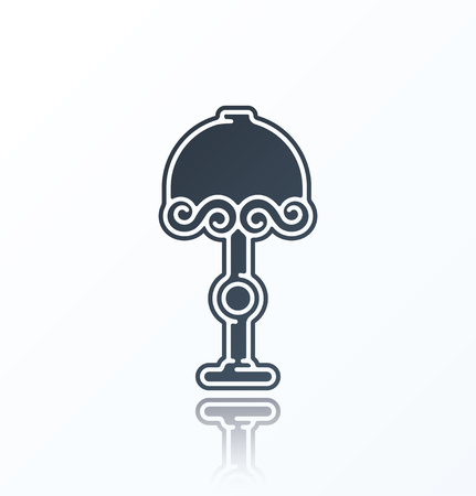 Floor lamp Icon on white background.のイラスト素材