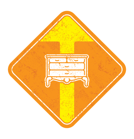 Vintage chest of drawers vector.のイラスト素材