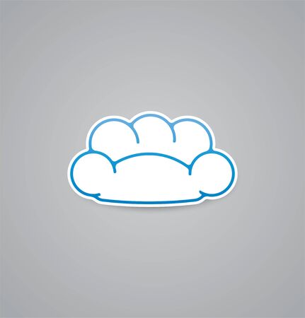 White sofa icon on grey background. Vector illustration sofa icon. eps10.のイラスト素材