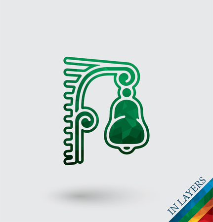 Old Street lamp vector iconのイラスト素材