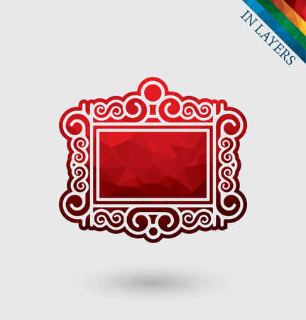 Picture frame vector icon.のイラスト素材