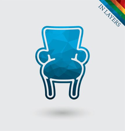 Armchair icon vector, eps8.のイラスト素材
