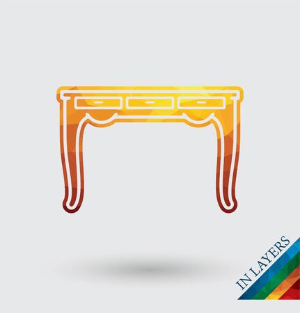 Antique Table Vector.のイラスト素材