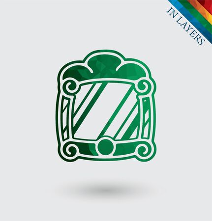 vintage mirror vector.のイラスト素材