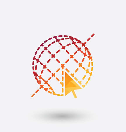 Graphic Internet icon on white background.のイラスト素材