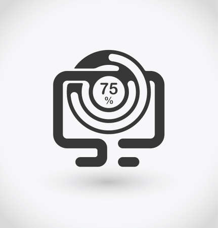 Simple computer memory capacity icon on white background. Simple computer memory capacity vector. EPS10.のイラスト素材