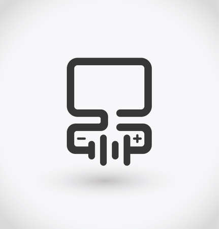 Simple PC power icon on white background. Simple PC power vector. EPS10.のイラスト素材