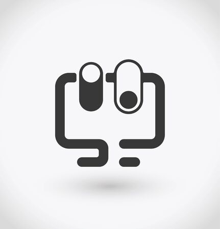 Simple PC control icon on white background. Simple PC control vector. EPS10.のイラスト素材
