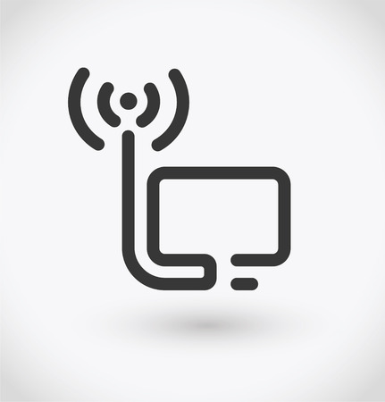 Simple wireless icon on white background. Simple wireless vector. EPS10.のイラスト素材