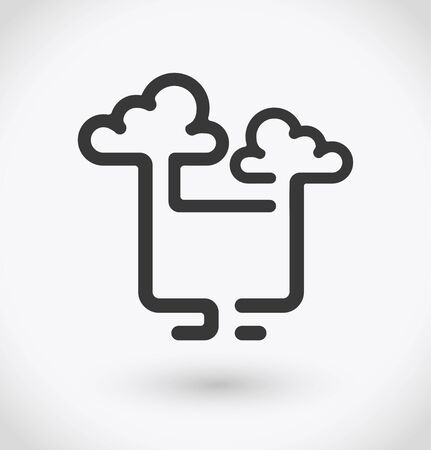 Simple cloud service icon on white background. Simple cloud service vector. EPS10.のイラスト素材