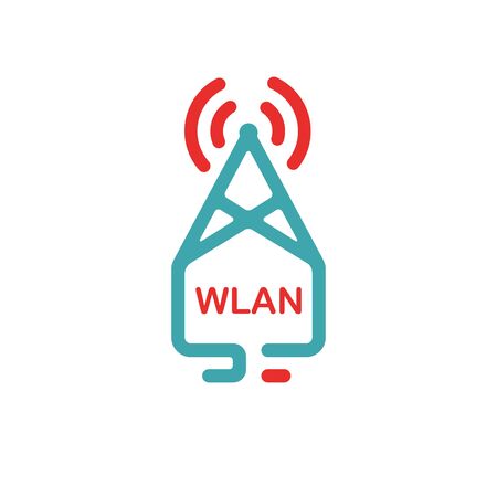 Wlan tower vector illustration.のイラスト素材