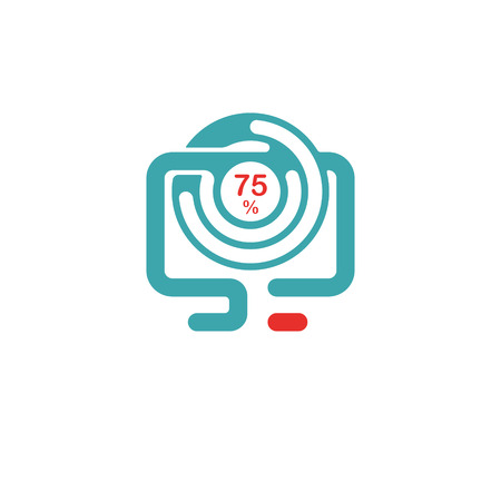Circle progress icon vector illustration.のイラスト素材