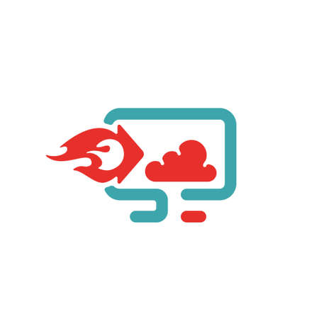 Download and cloud icon vector illustration.のイラスト素材