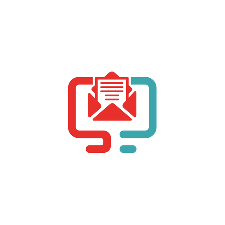 Vector illustration of document file mail icon.のイラスト素材