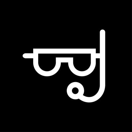 Diver icon. Scuba diving vector illustration. Swimming diver isolatedのイラスト素材