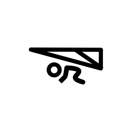 Hang glider concept - Minimal vector iconのイラスト素材