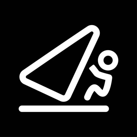 Windsurfing jumping over the waterのイラスト素材